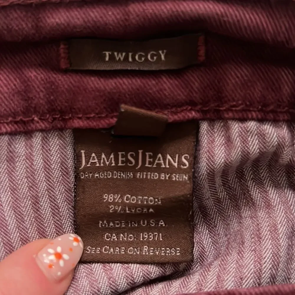 Deep Red/Purple Aged Denim Jeans